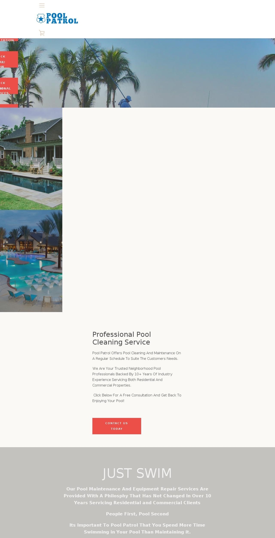 poolpatroltx.com shopify website screenshot