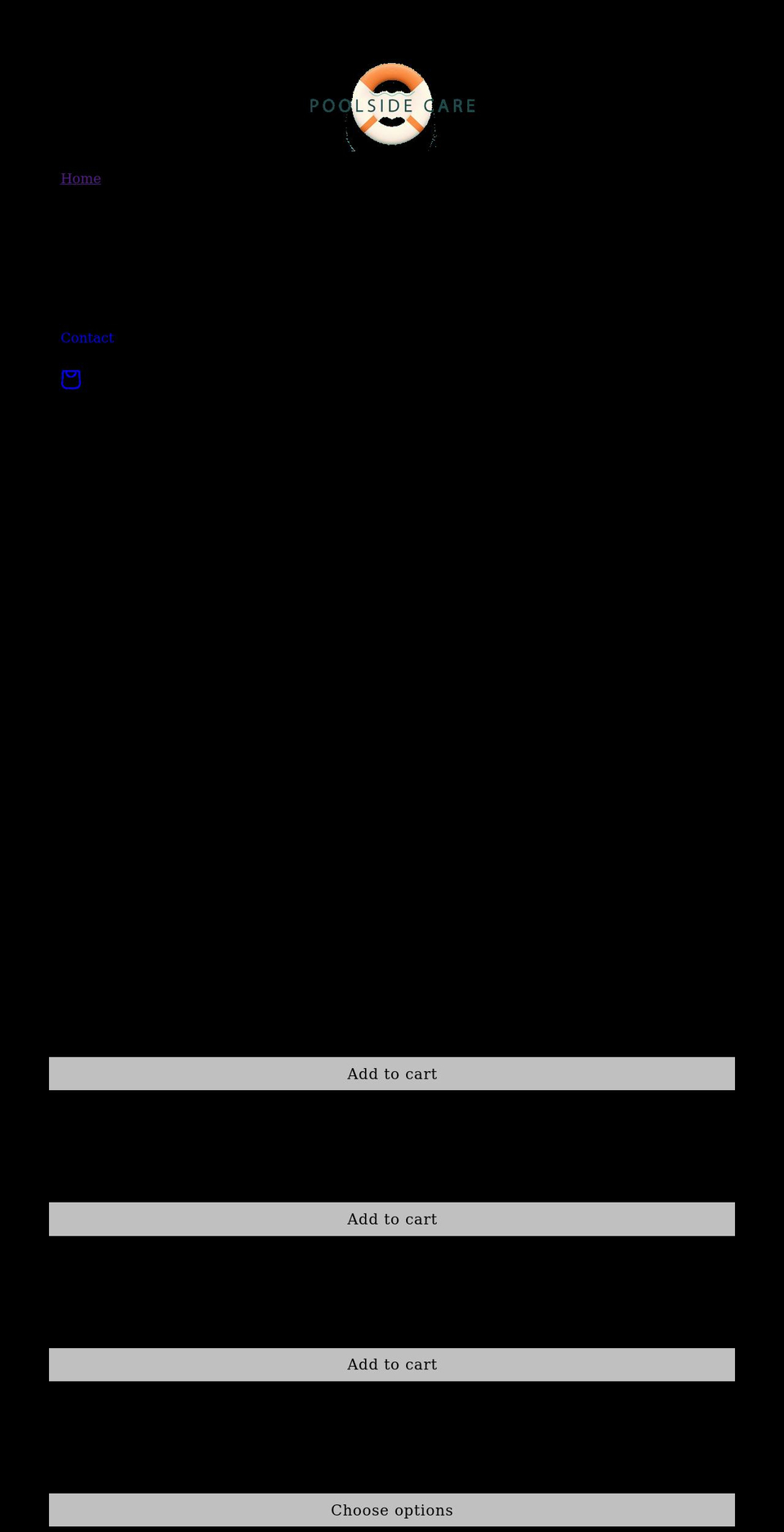 poolsidecare.com shopify website screenshot