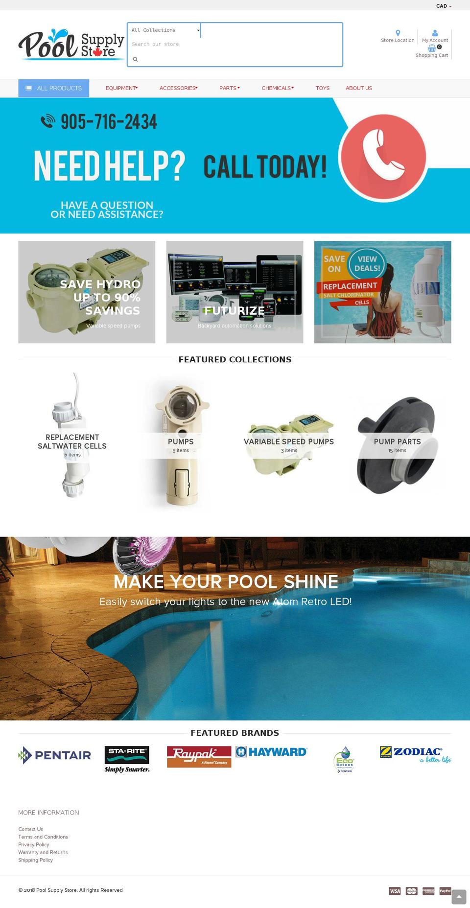 home-market-blue-r116 Shopify theme site example poolsupplystore.ca