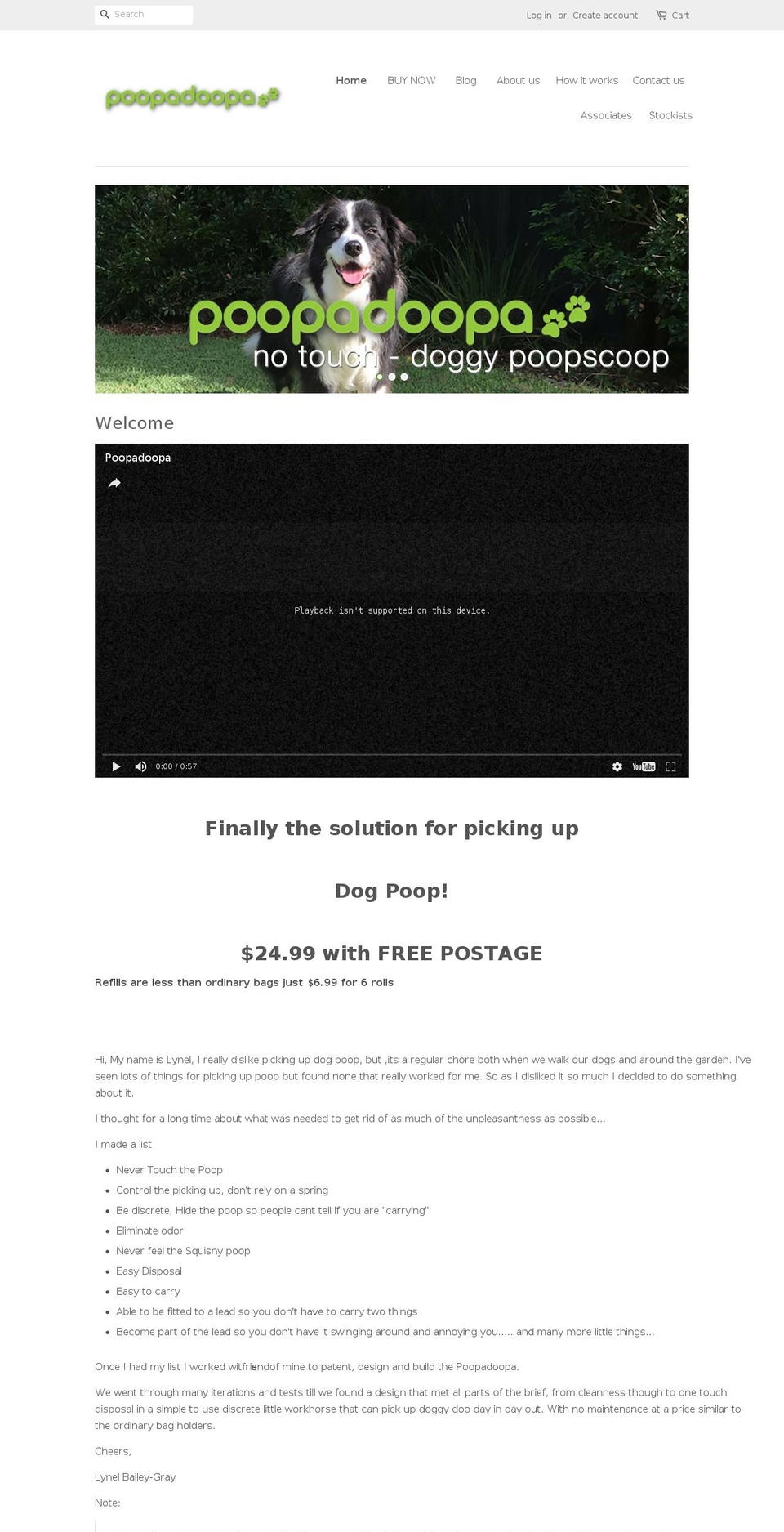 poopadoopa.com shopify website screenshot