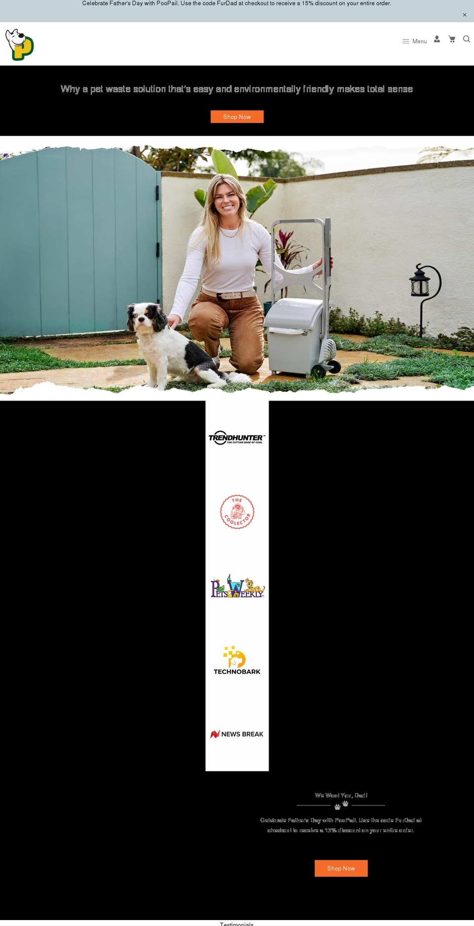 poopail.com shopify website screenshot