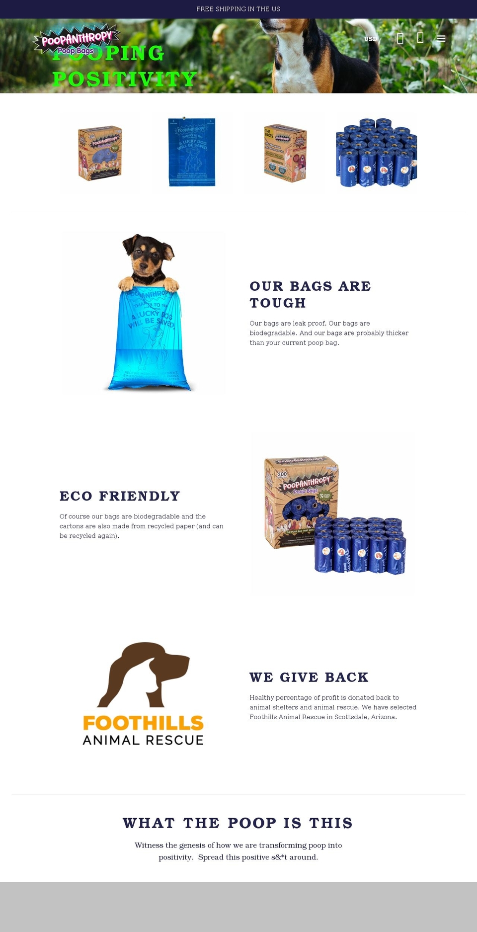 poopanthropy.com shopify website screenshot
