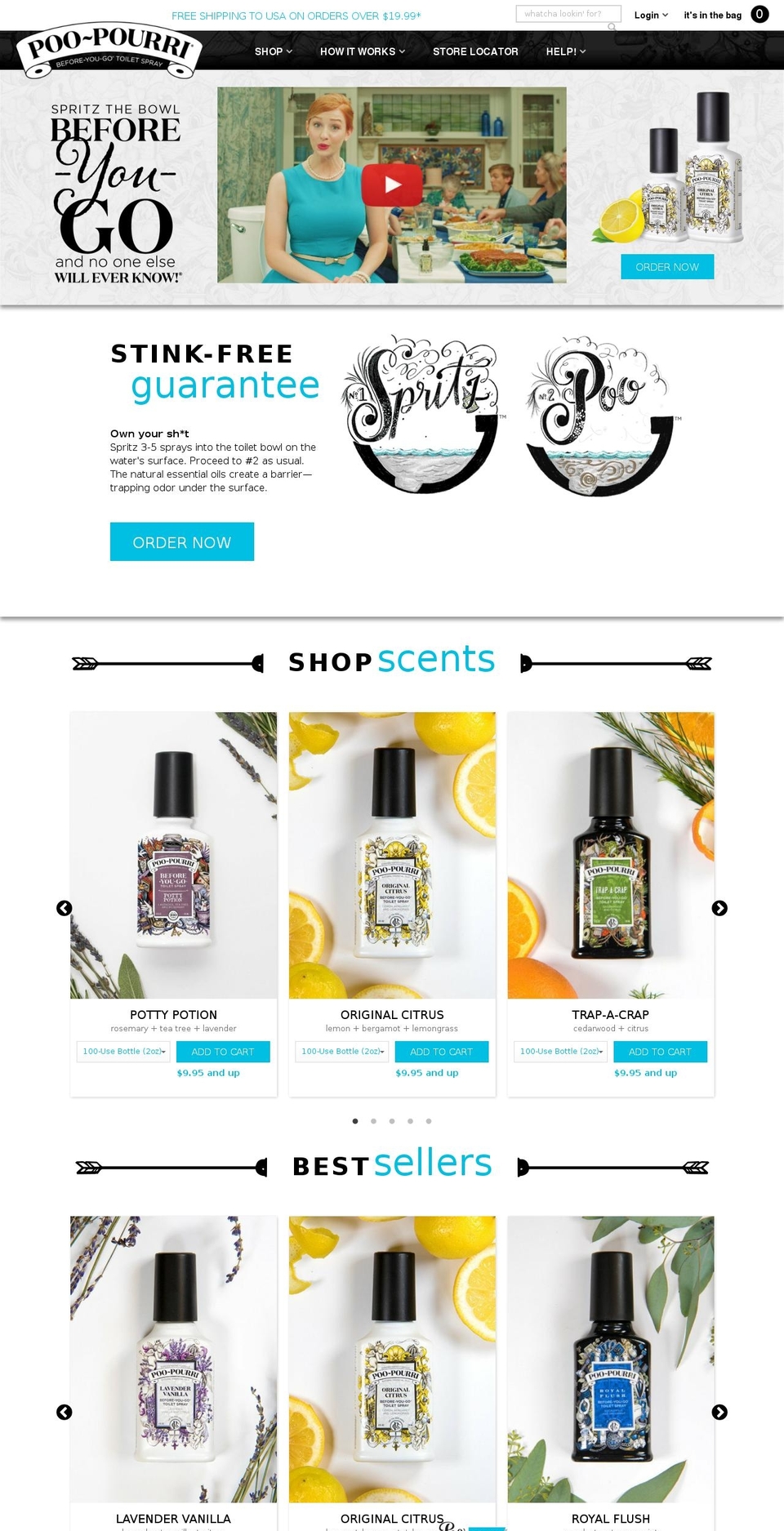 Poopourri - New Homepage - April 2016 Shopify theme site example poopari.com