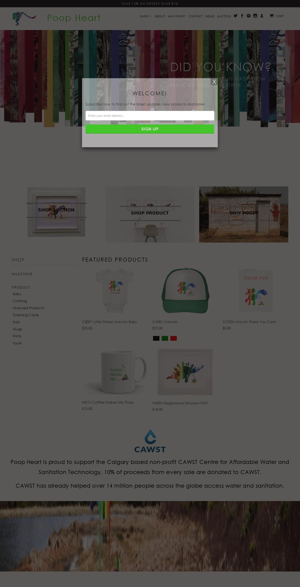 poopheart.com shopify website screenshot