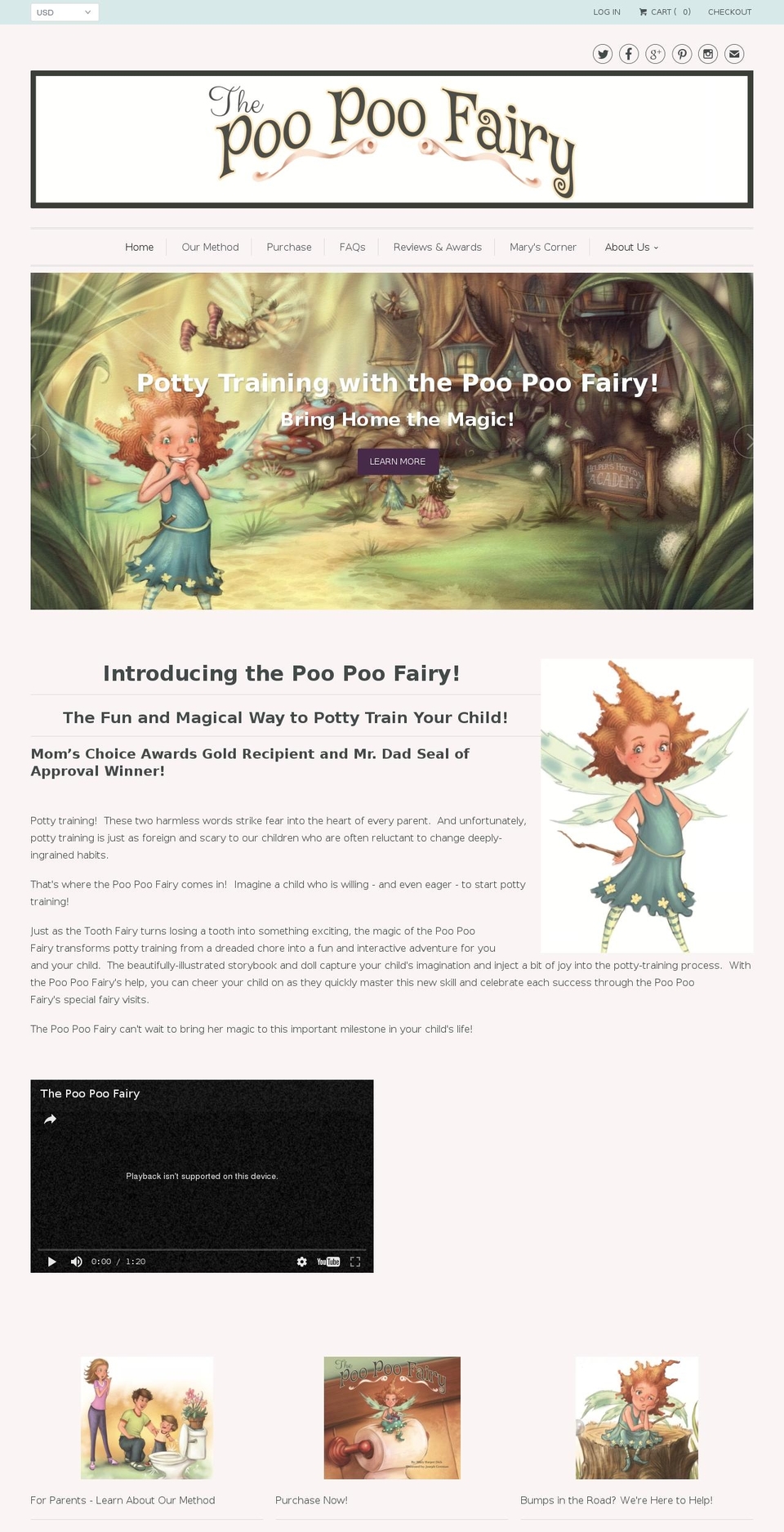 poopoofairy.com shopify website screenshot