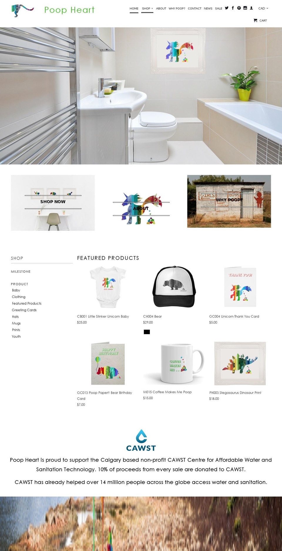 poopsheart.com — Shopify storefront screenshot