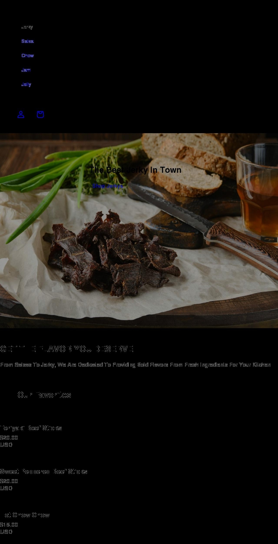 poorboysjerky.com shopify website screenshot