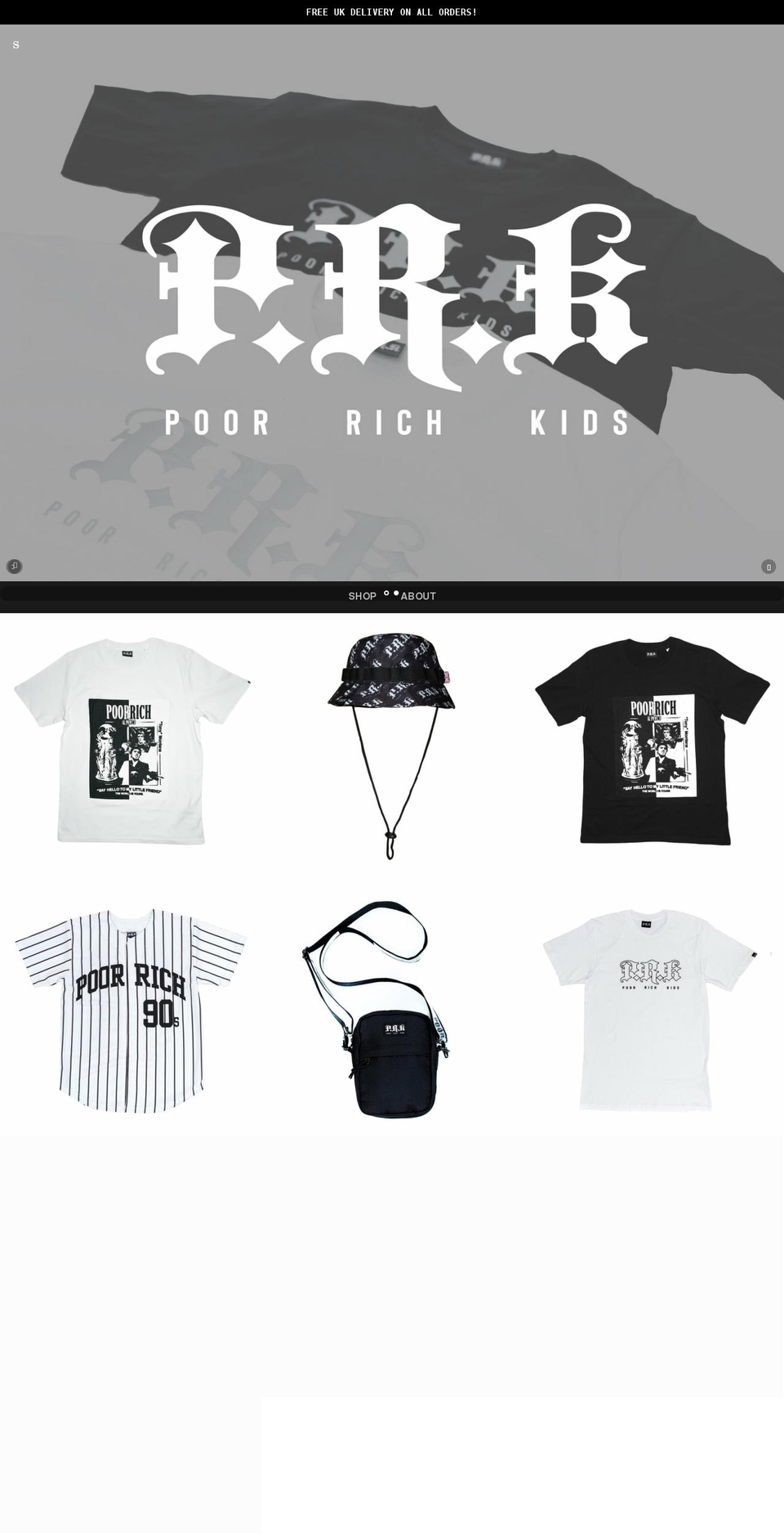 poorrichkids.com shopify website screenshot