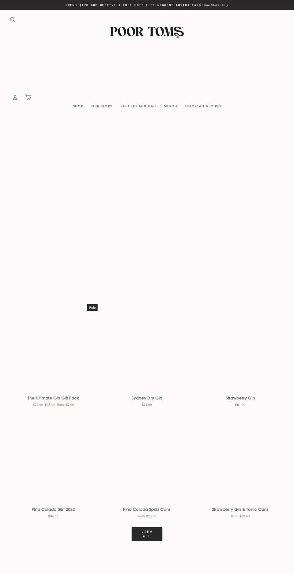 poortoms.com shopify website screenshot