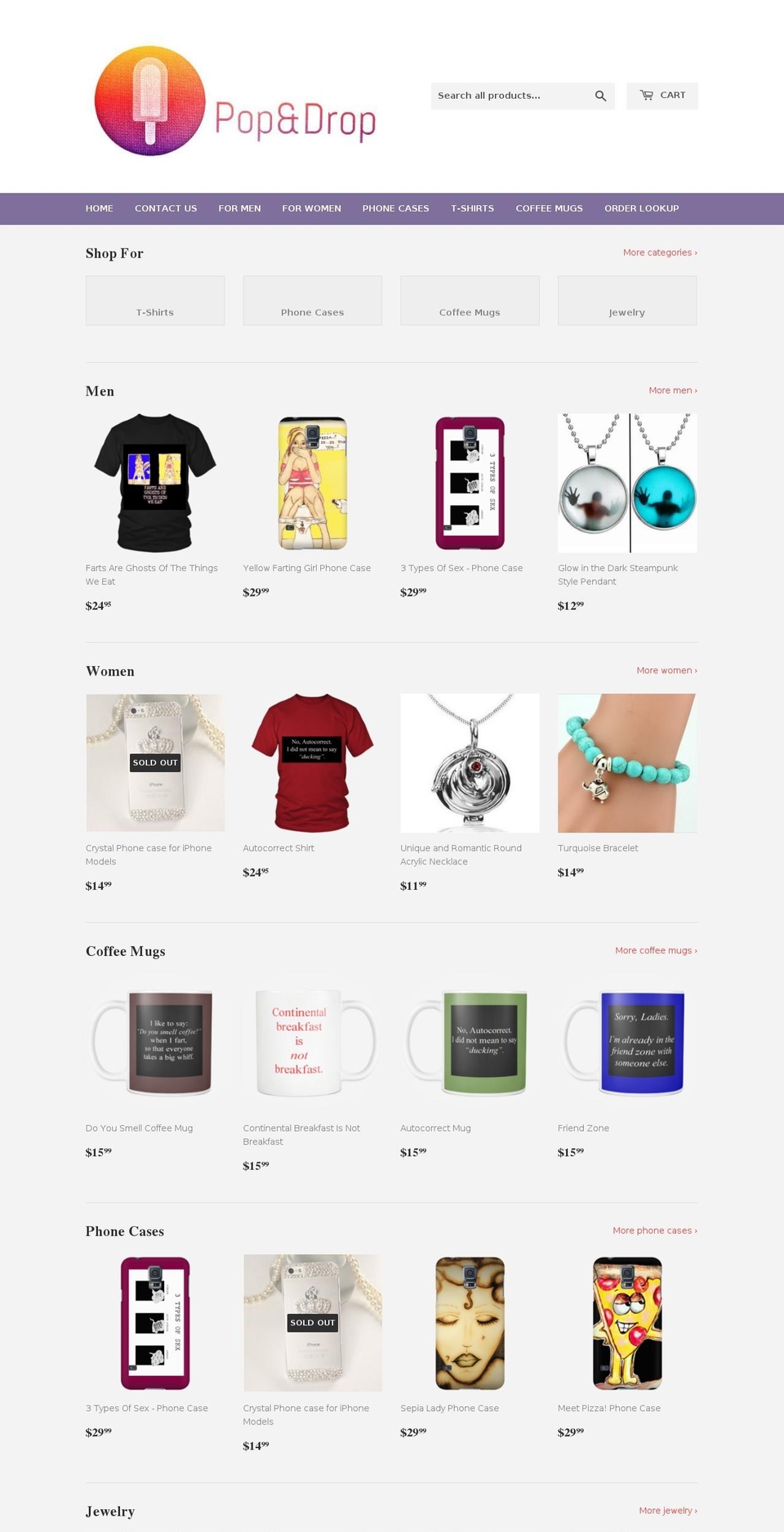 pop-and-drop.com — Shopify storefront screenshot