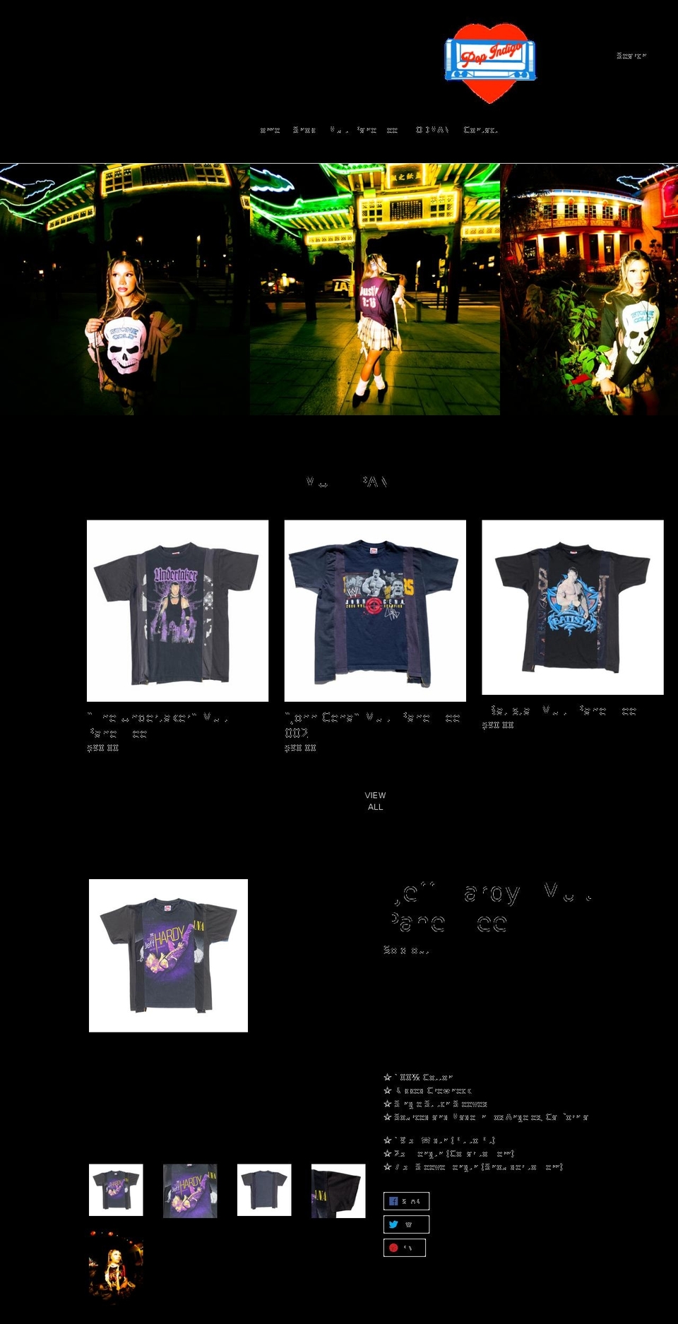 pop-indigo.com shopify website screenshot