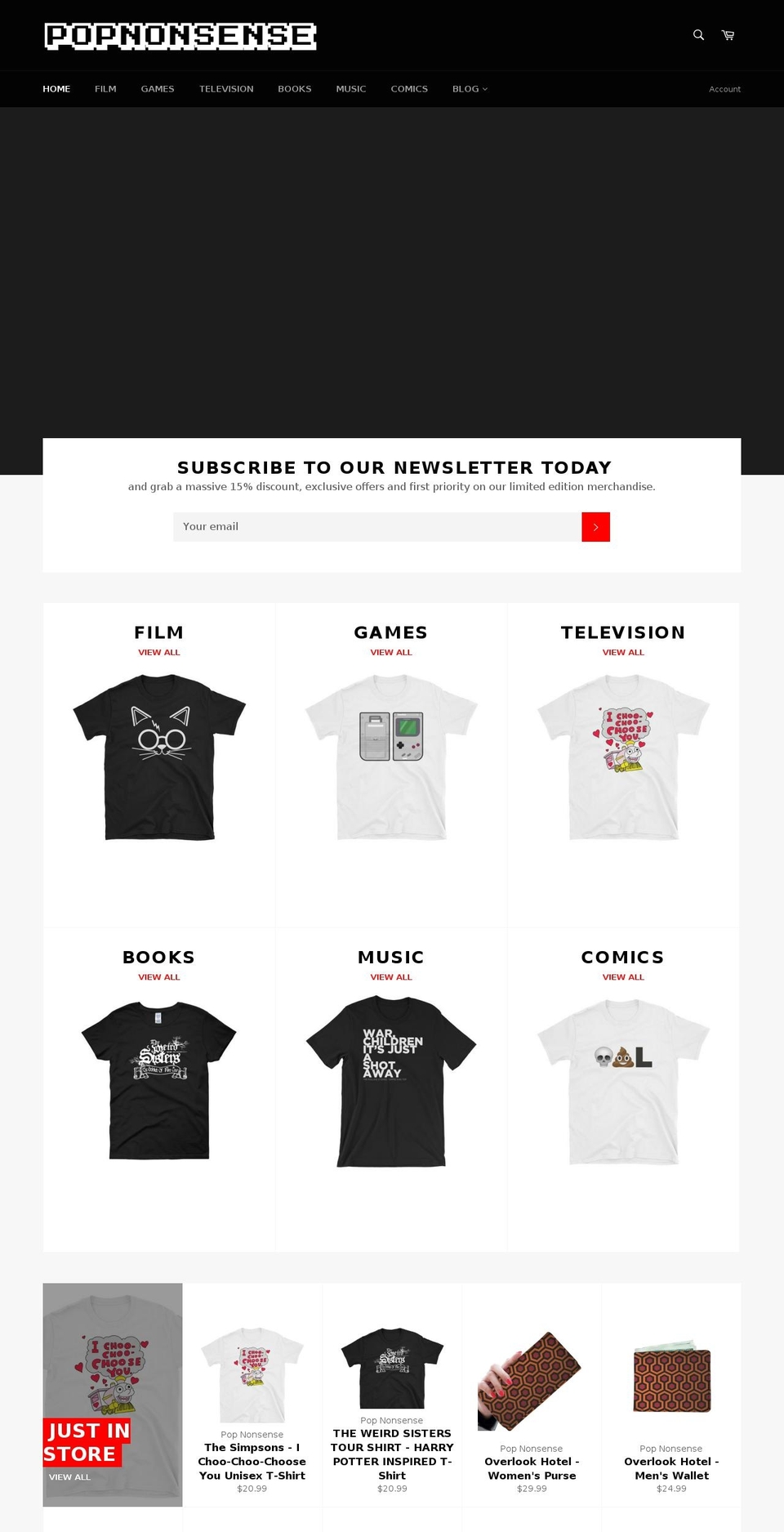 pop-nonsense.com — Shopify storefront screenshot