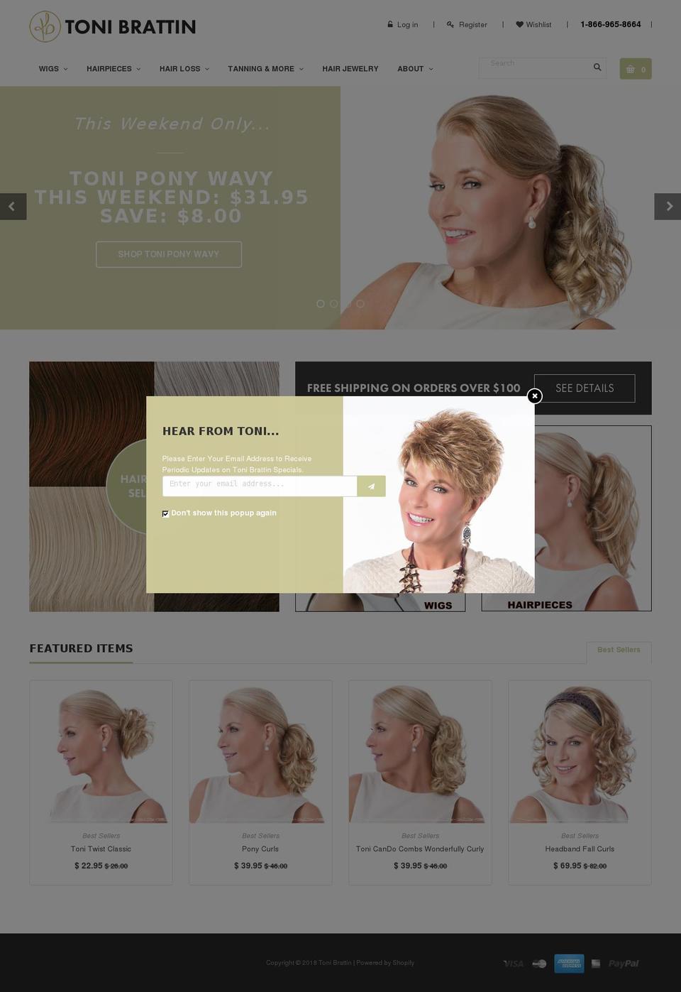 toni-brattin Shopify theme site example pop-on-poni.com