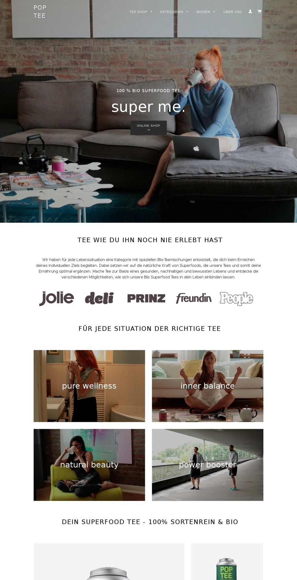 pop-tee.com — Shopify storefront screenshot