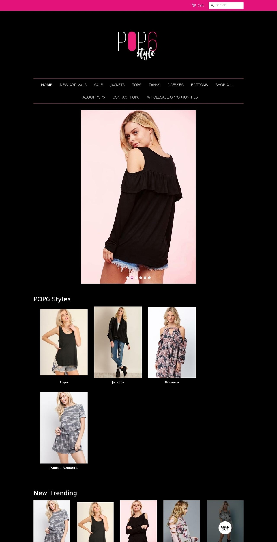 pop6style.com — Shopify storefront screenshot