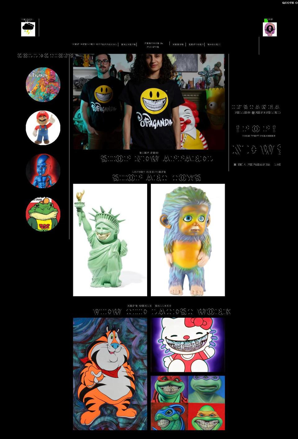 popaganda.myshopify.com shopify website screenshot