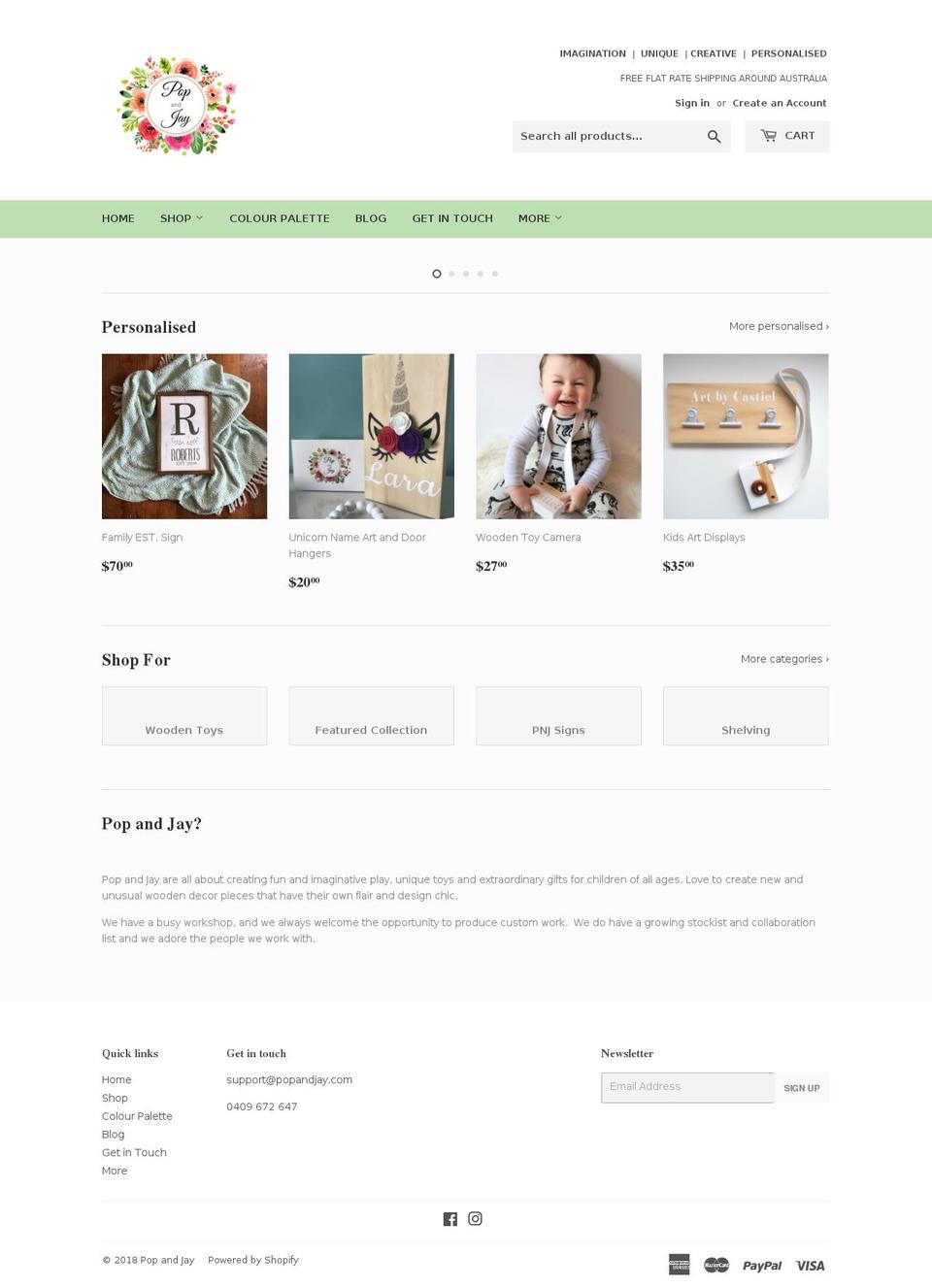 popandjay.com — Shopify storefront screenshot