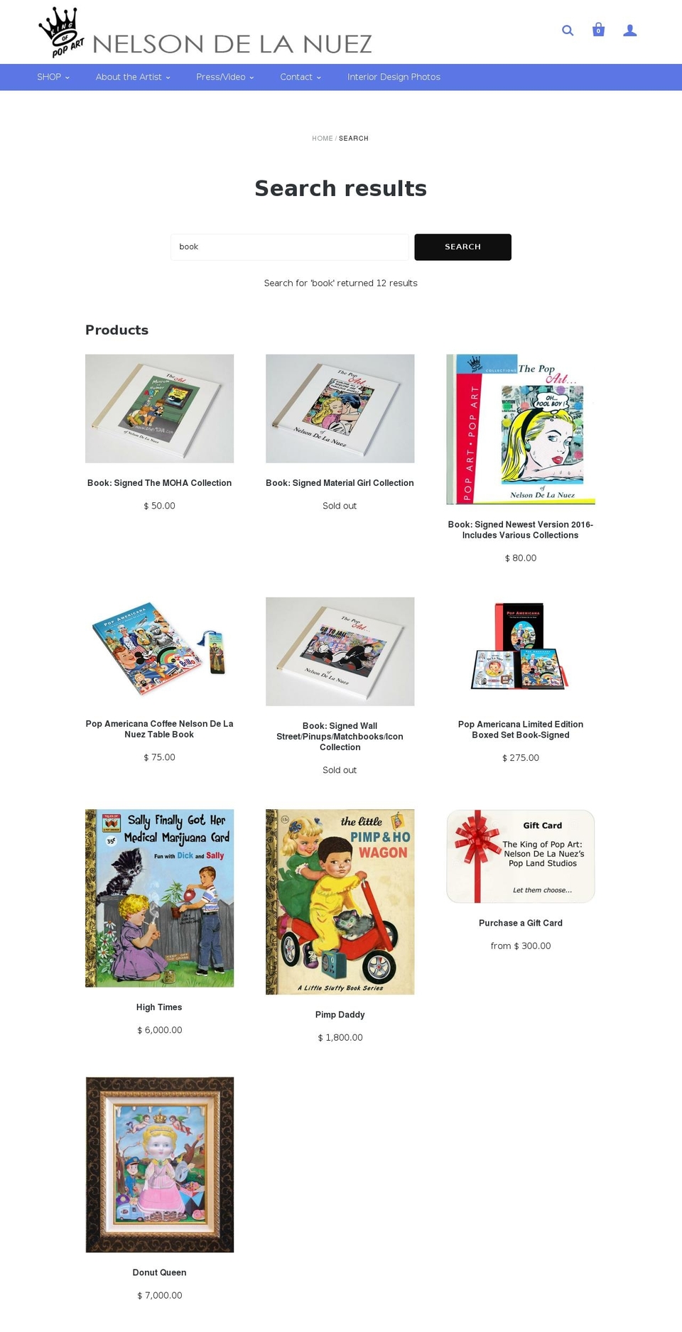 popartbook.com shopify website screenshot
