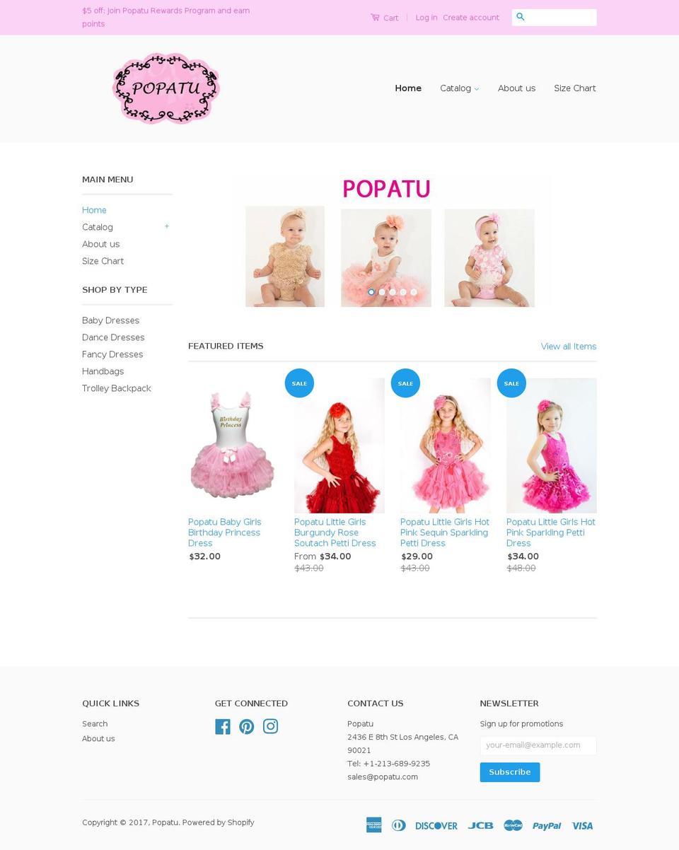 popatu.com shopify website screenshot