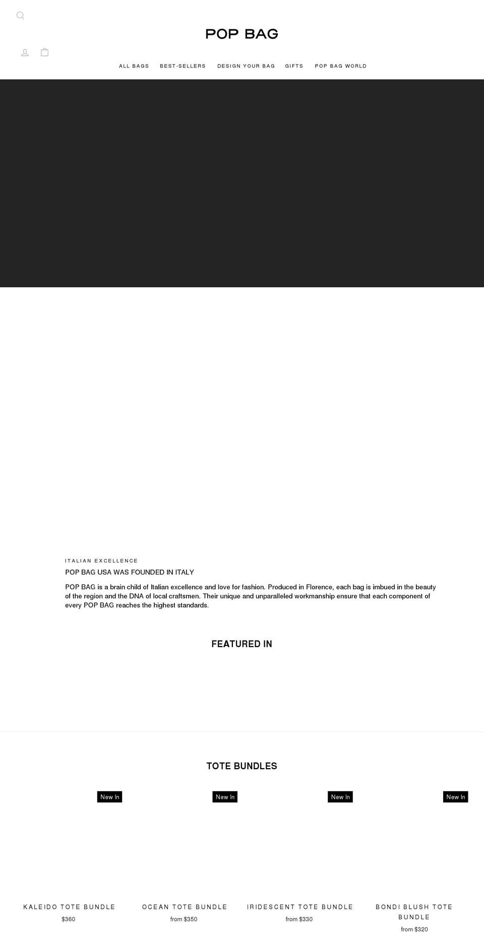 popbagusa.com shopify website screenshot