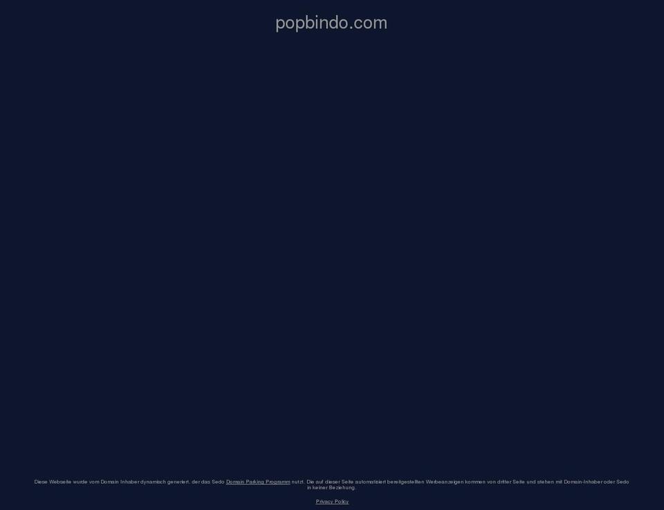 popbindo.com — Shopify storefront screenshot