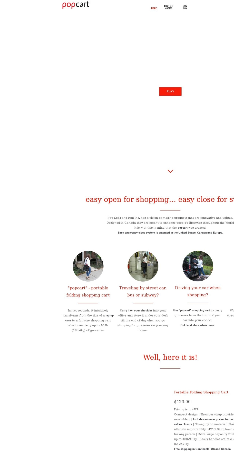popcart.ca shopify website screenshot