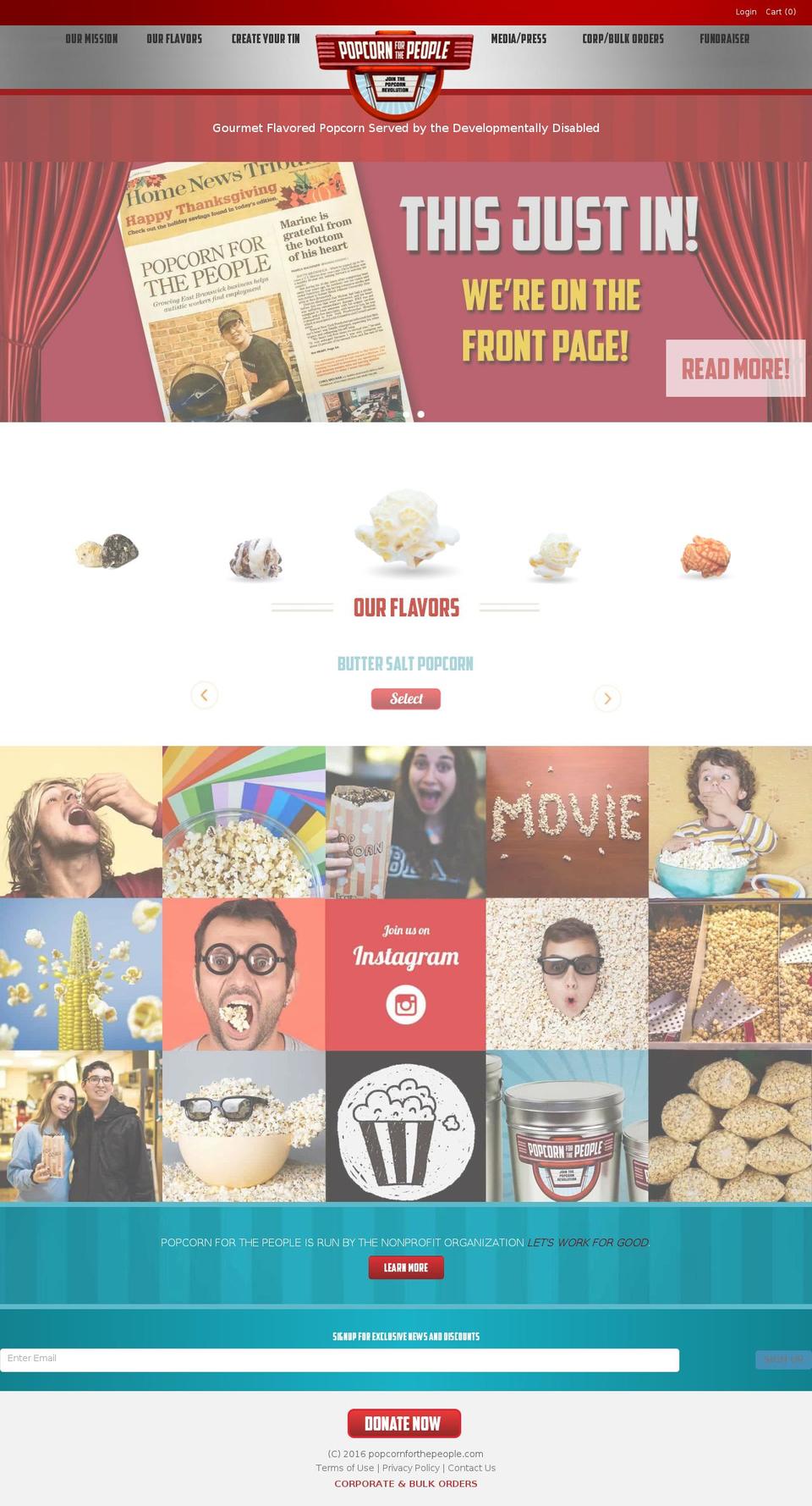 Shapes Shopify theme site example popcornforthepeople.com