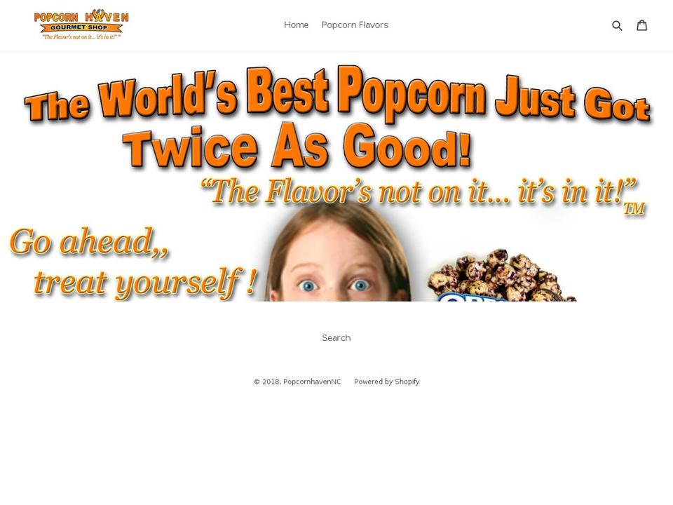 popcornhavennc.com — Shopify storefront screenshot