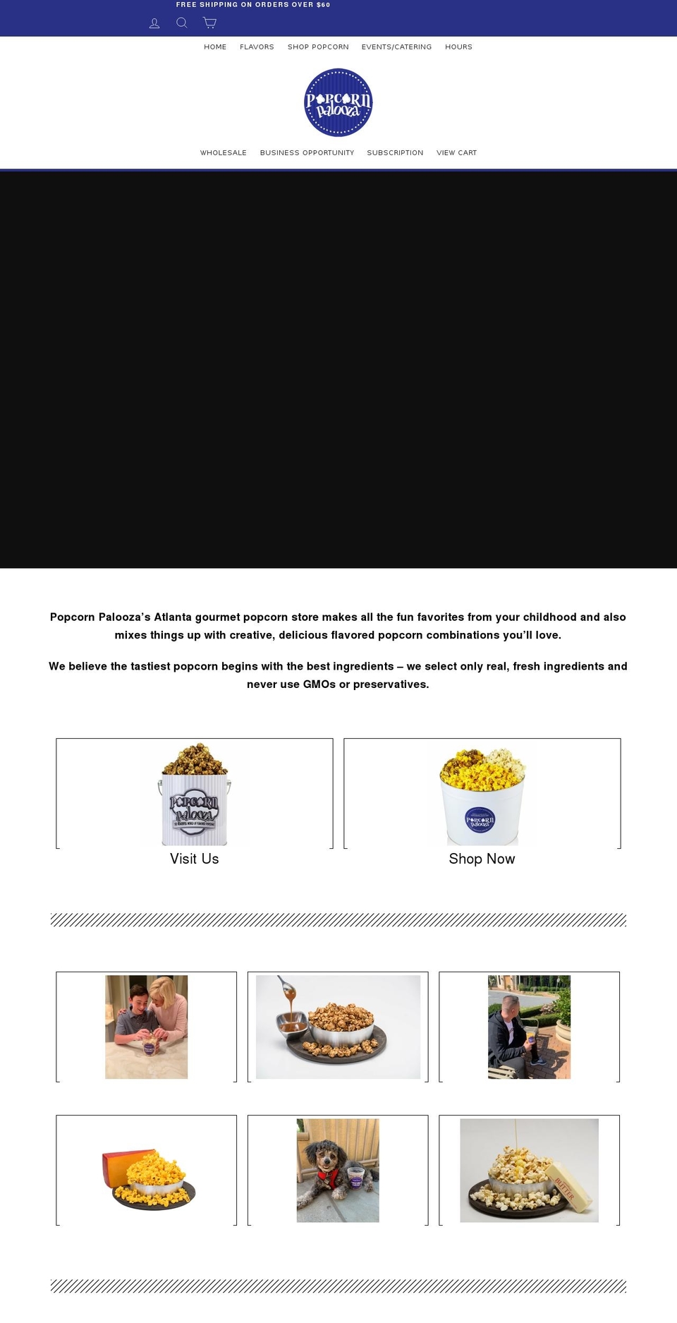 popcornpalooza.com shopify website screenshot