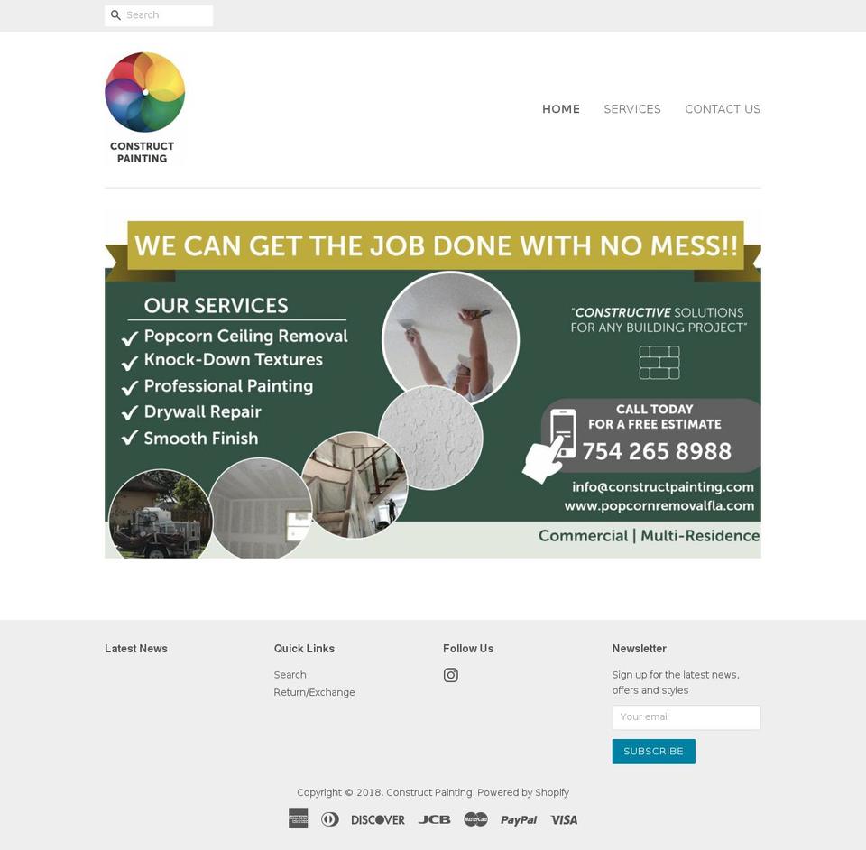 popcornremovalfla.com — Shopify storefront screenshot