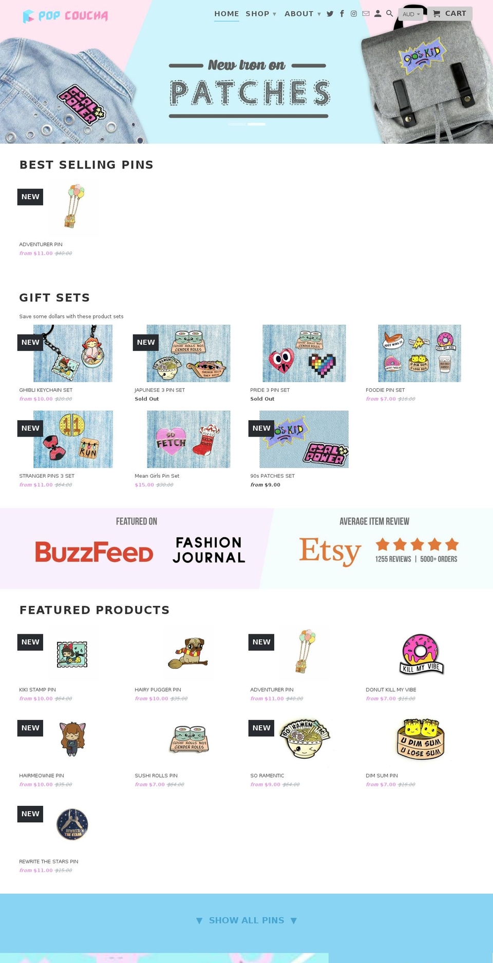 popcoucha.com — Shopify storefront screenshot