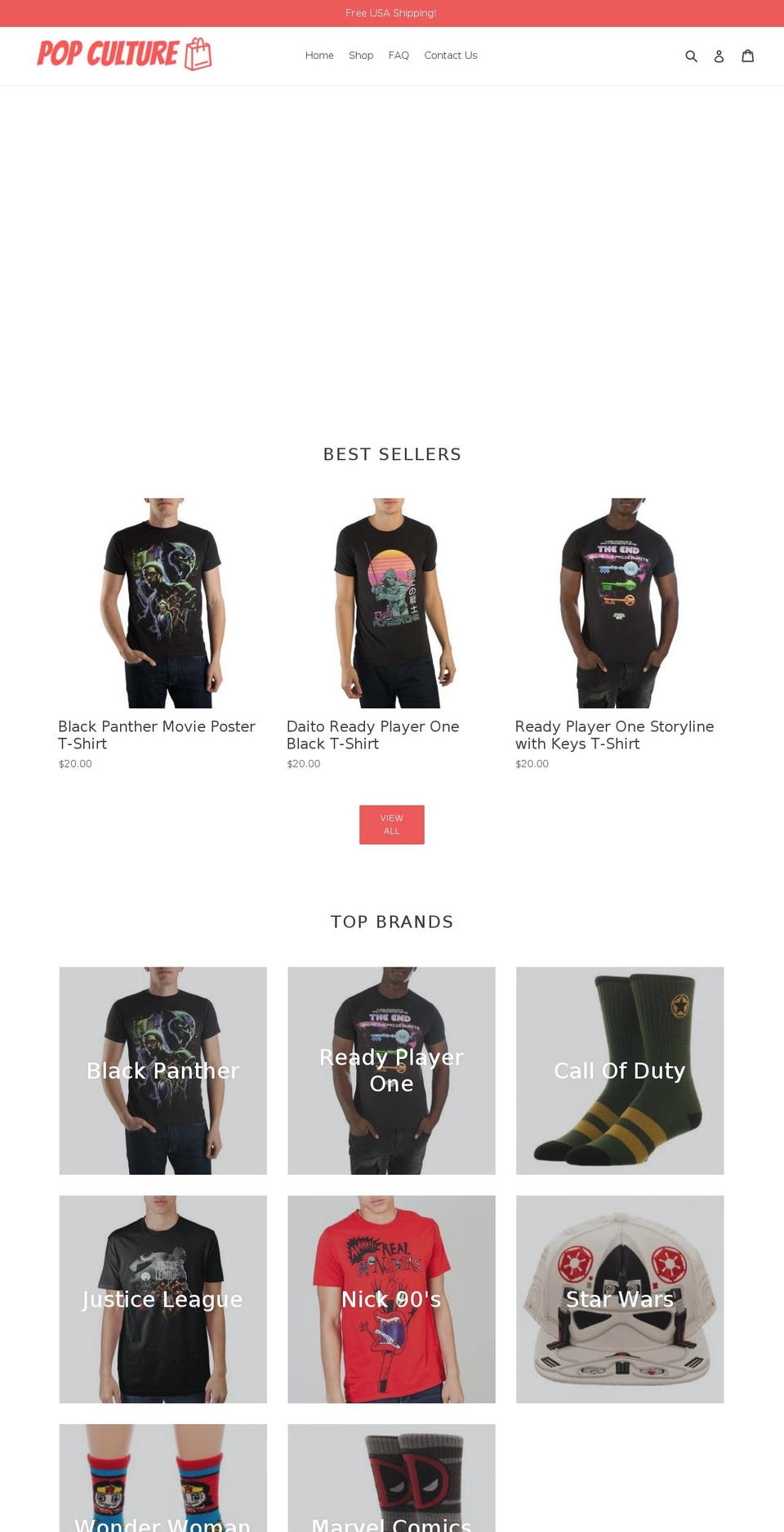 popcultureapparel.com — Shopify storefront screenshot