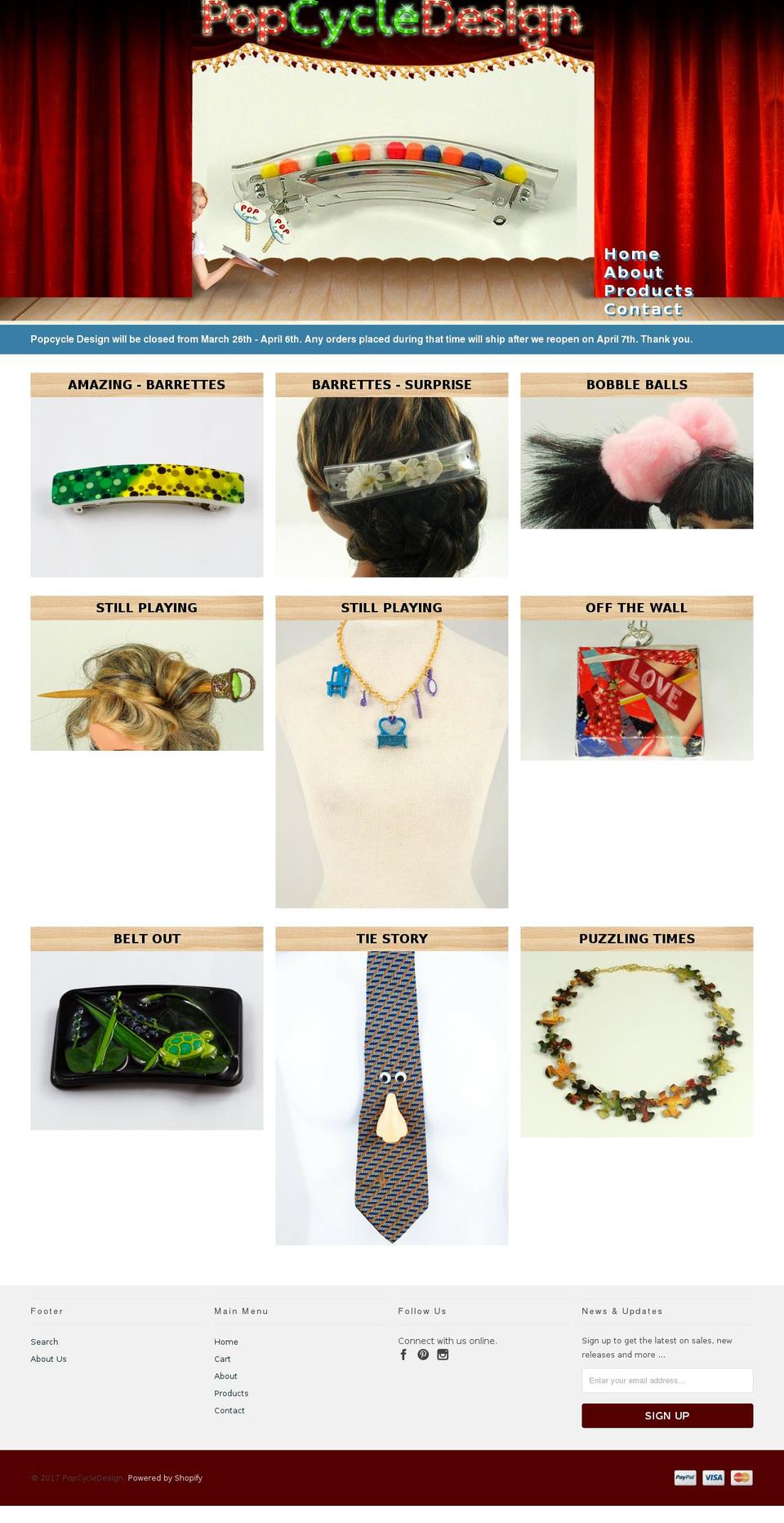 popcycledesign.com shopify website screenshot