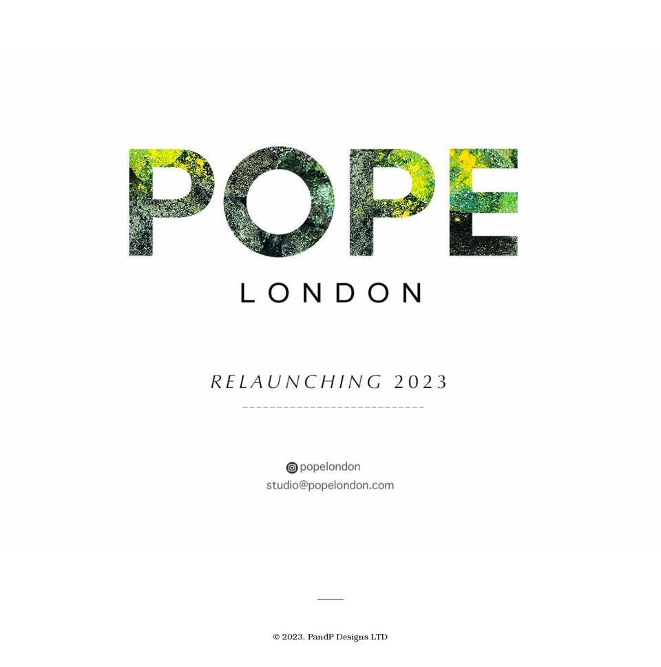 popelondon.com shopify website screenshot