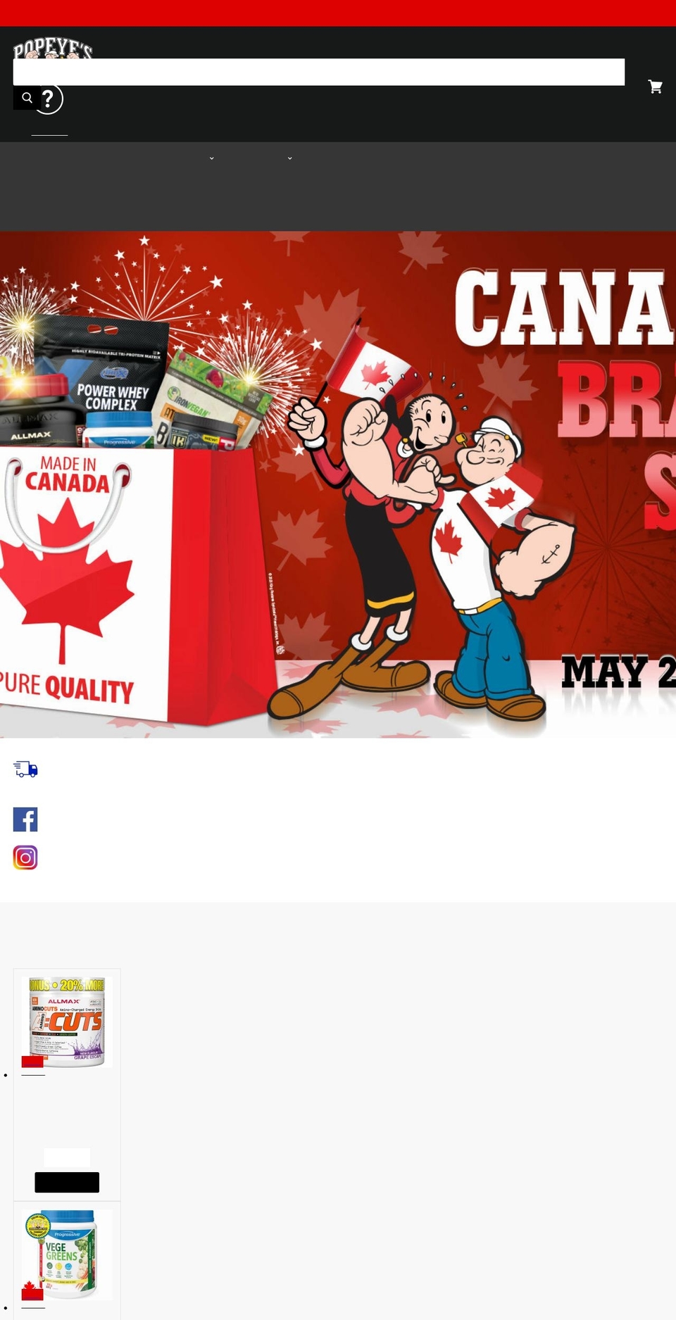 popeyessaskatoon.ca shopify website screenshot