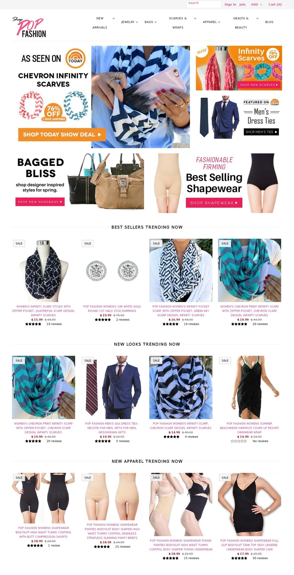 popfashion.co shopify website screenshot