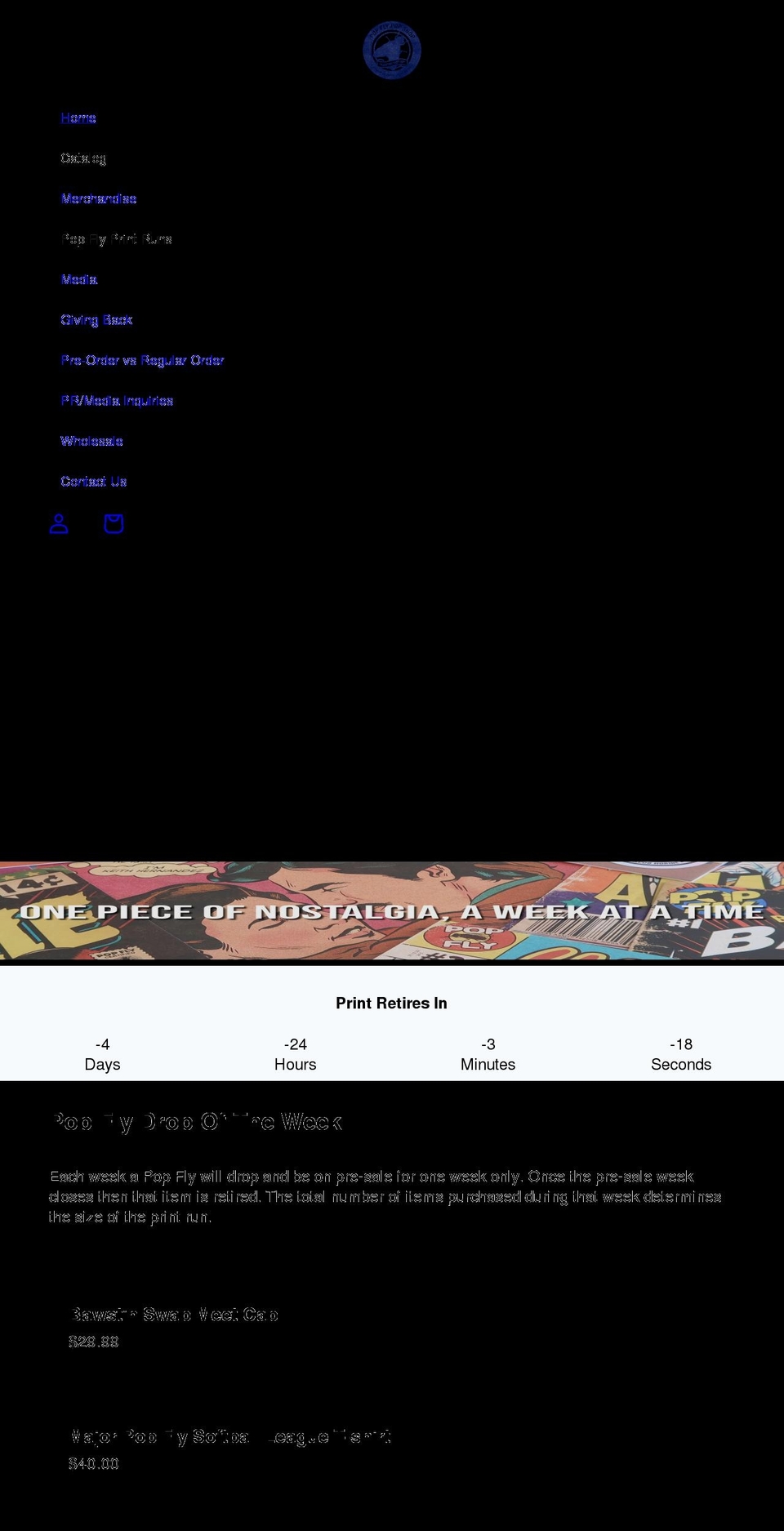 popflypopshop.com shopify website screenshot