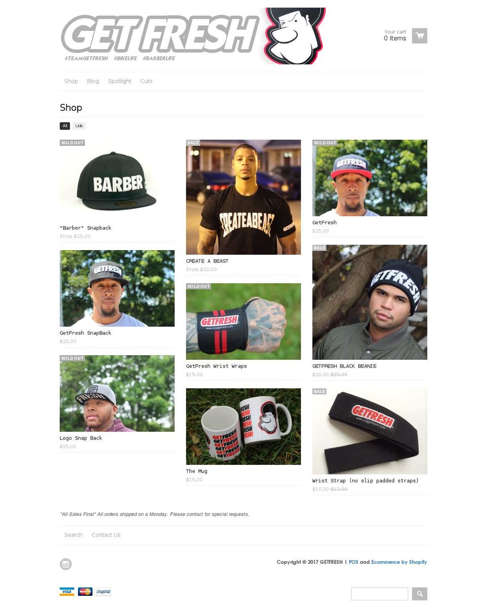popgetfresh.com shopify website screenshot