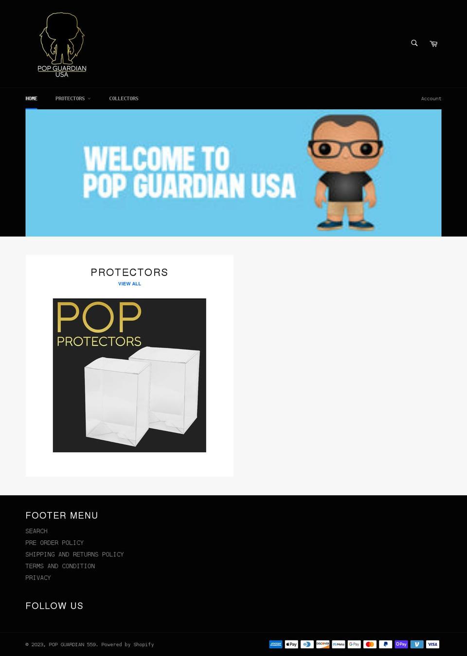 popguardian.com shopify website screenshot