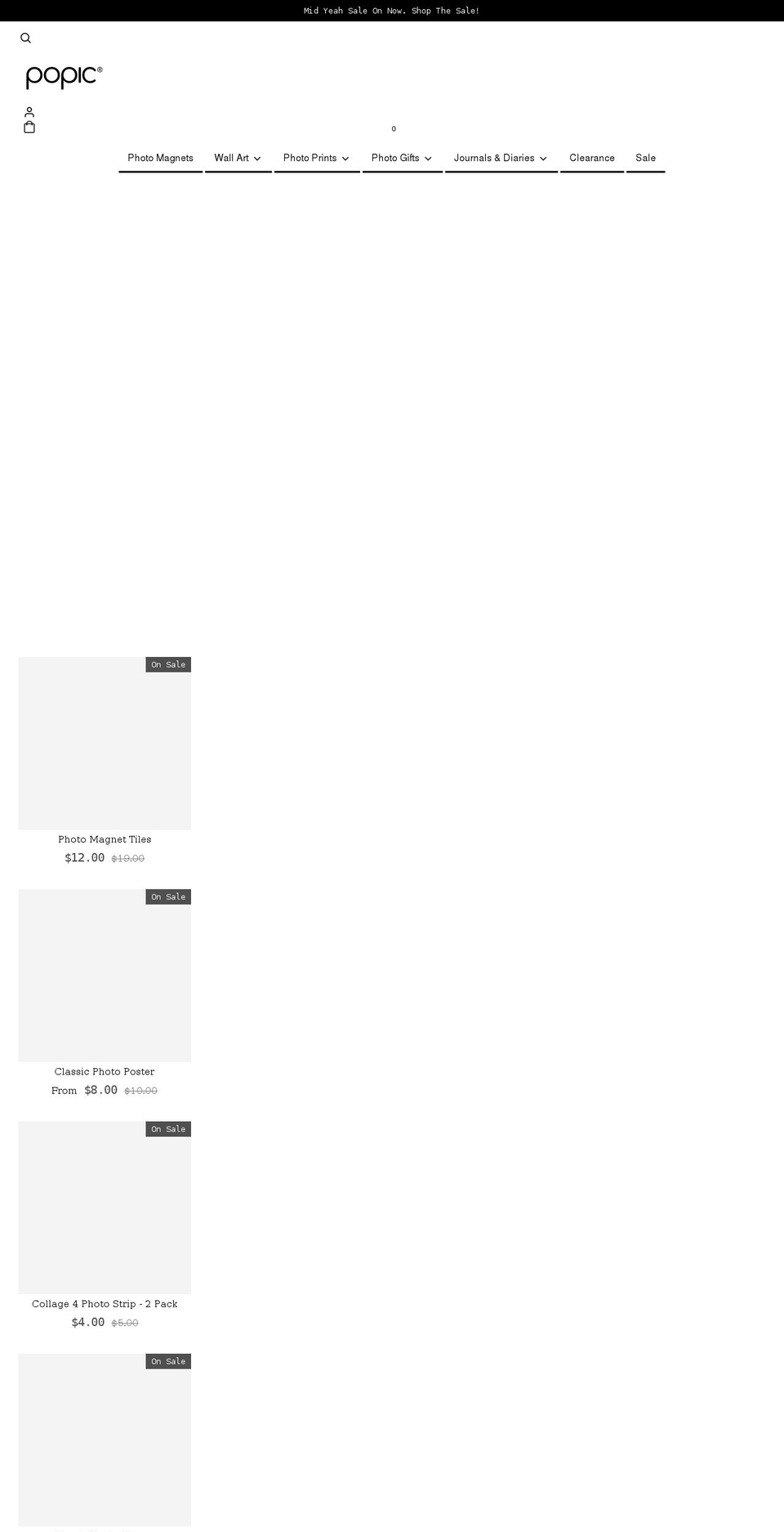 popic.com.au shopify website screenshot