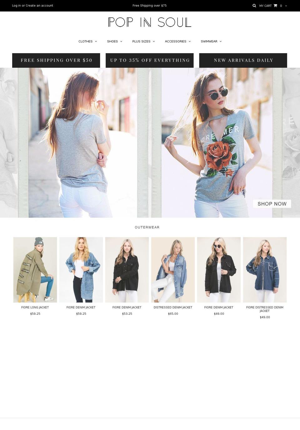 popinsoul.com — Shopify storefront screenshot