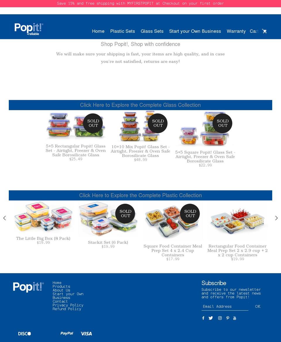 popit.shop shopify website screenshot