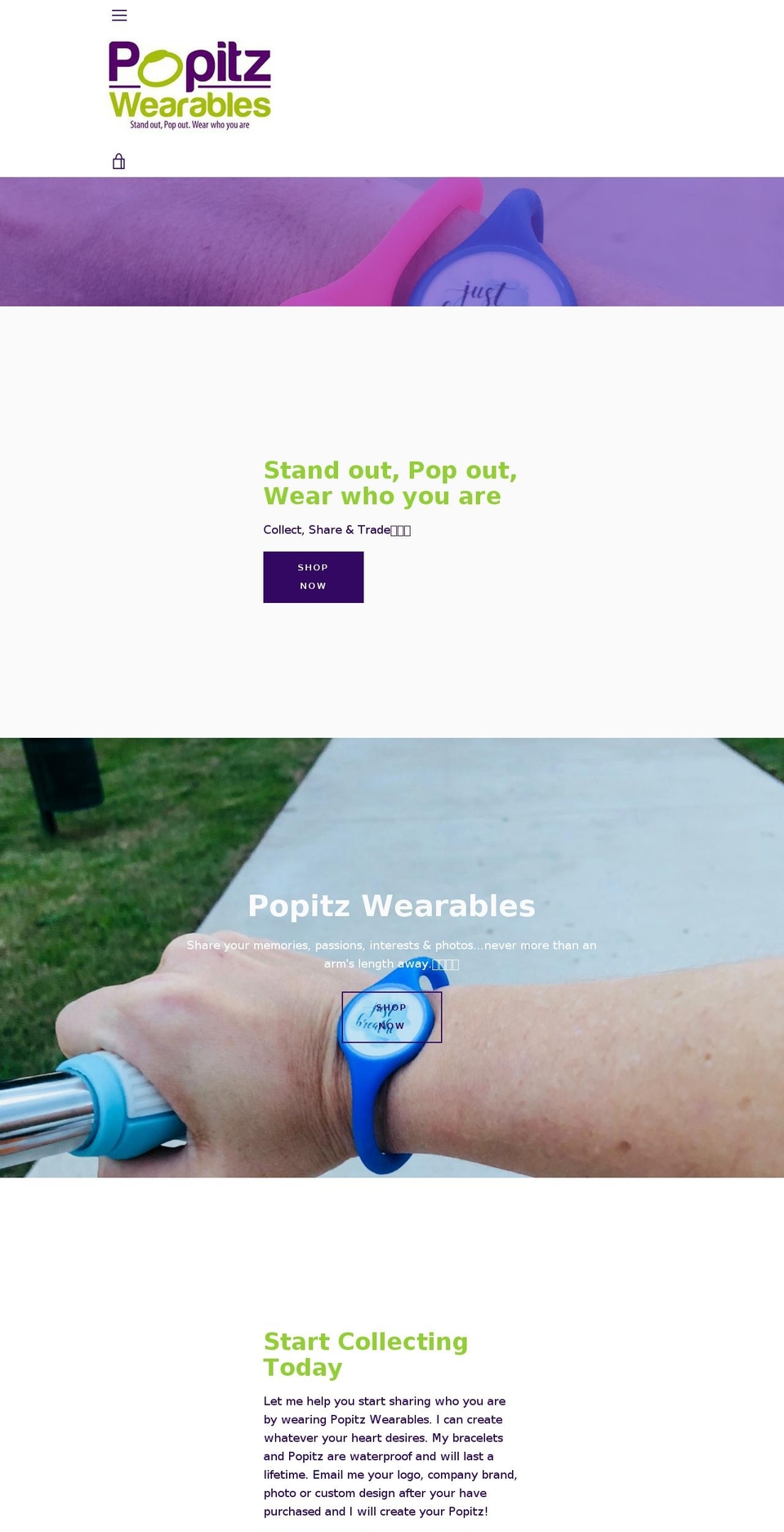popitzwearables.com — Shopify storefront screenshot