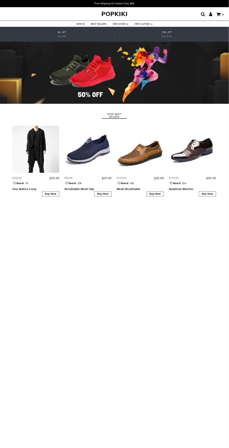 popkiki.com — Shopify storefront screenshot