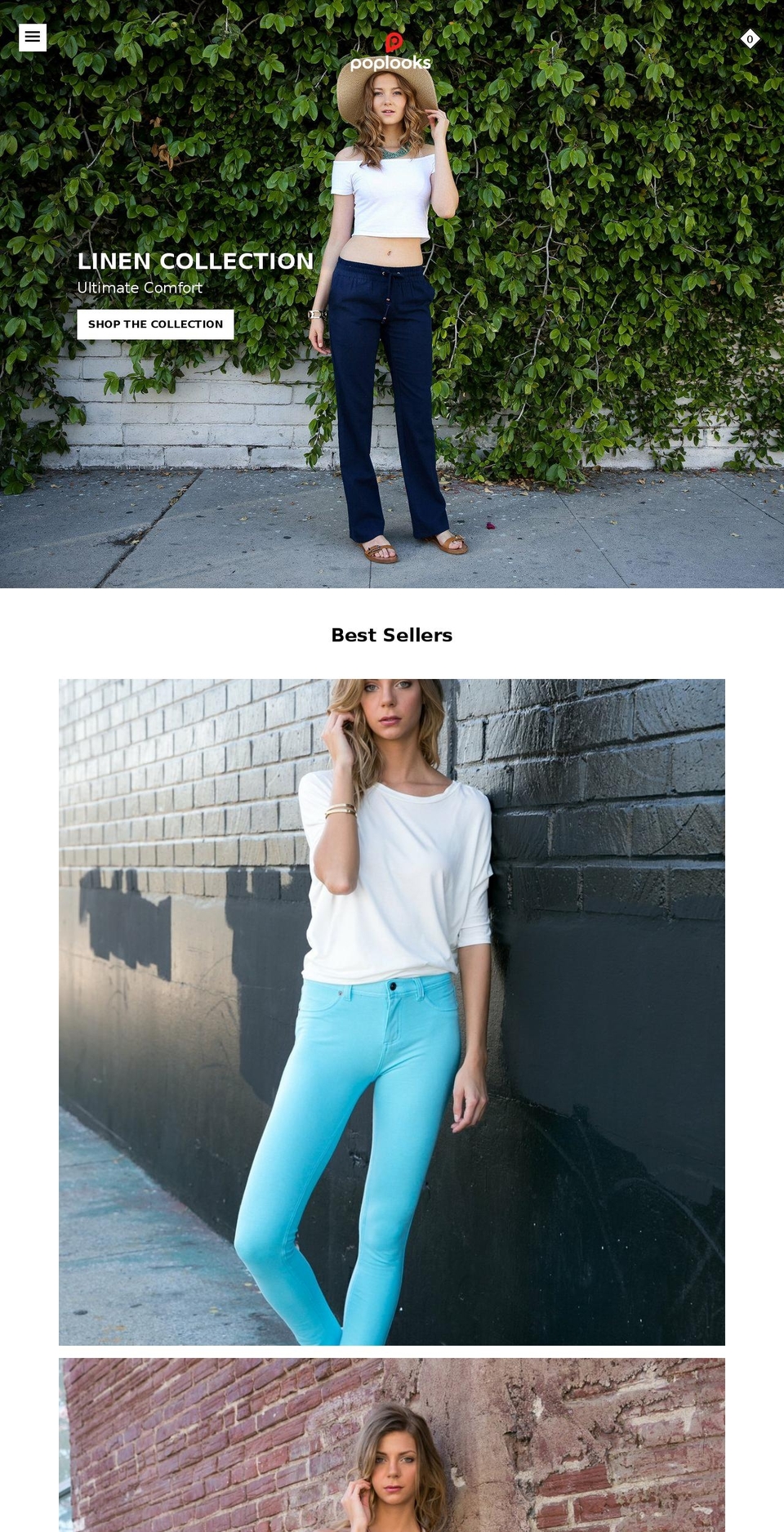 poplooks.com shopify website screenshot