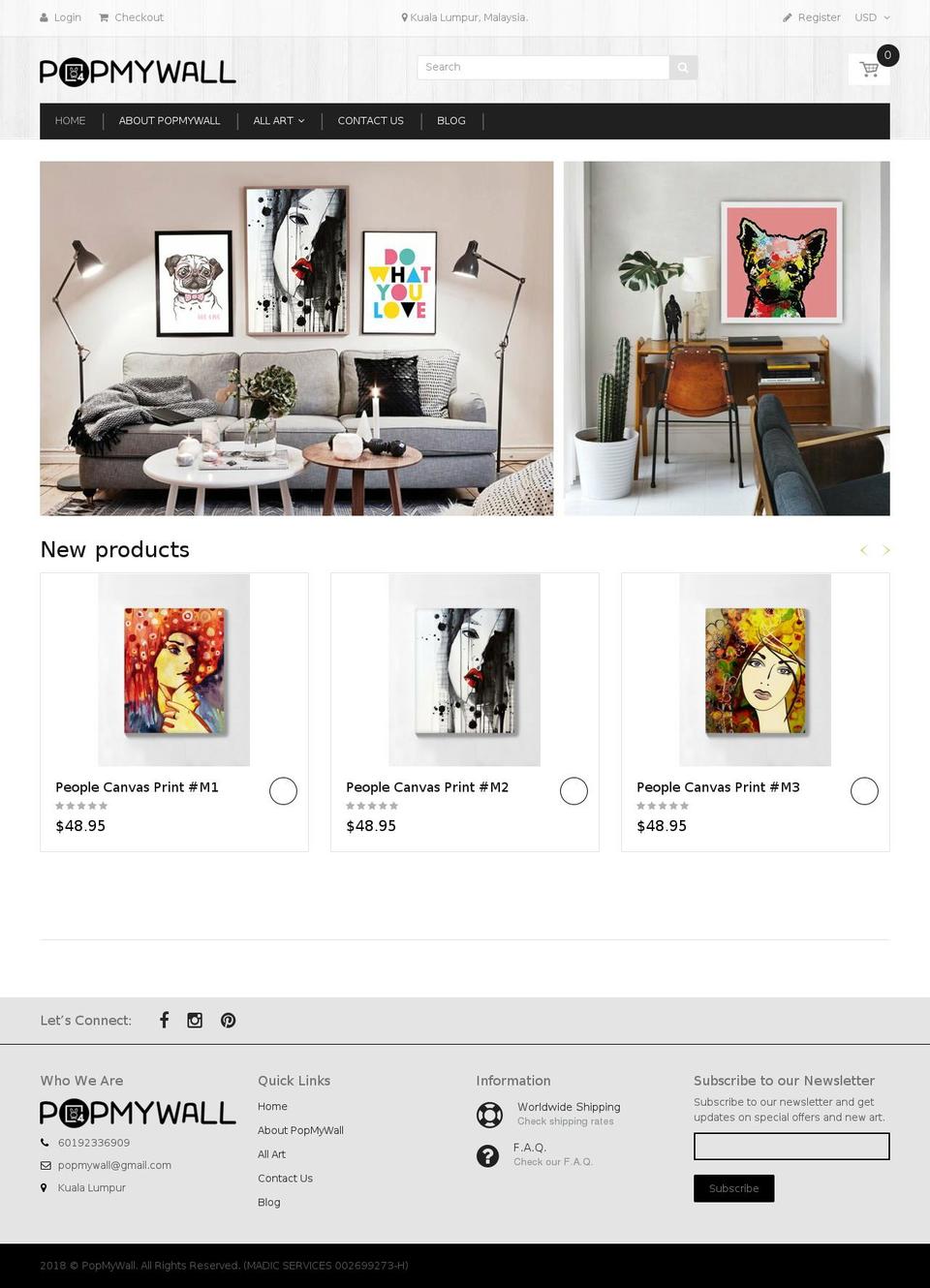 handy-2-0 Shopify theme site example popmywall.com