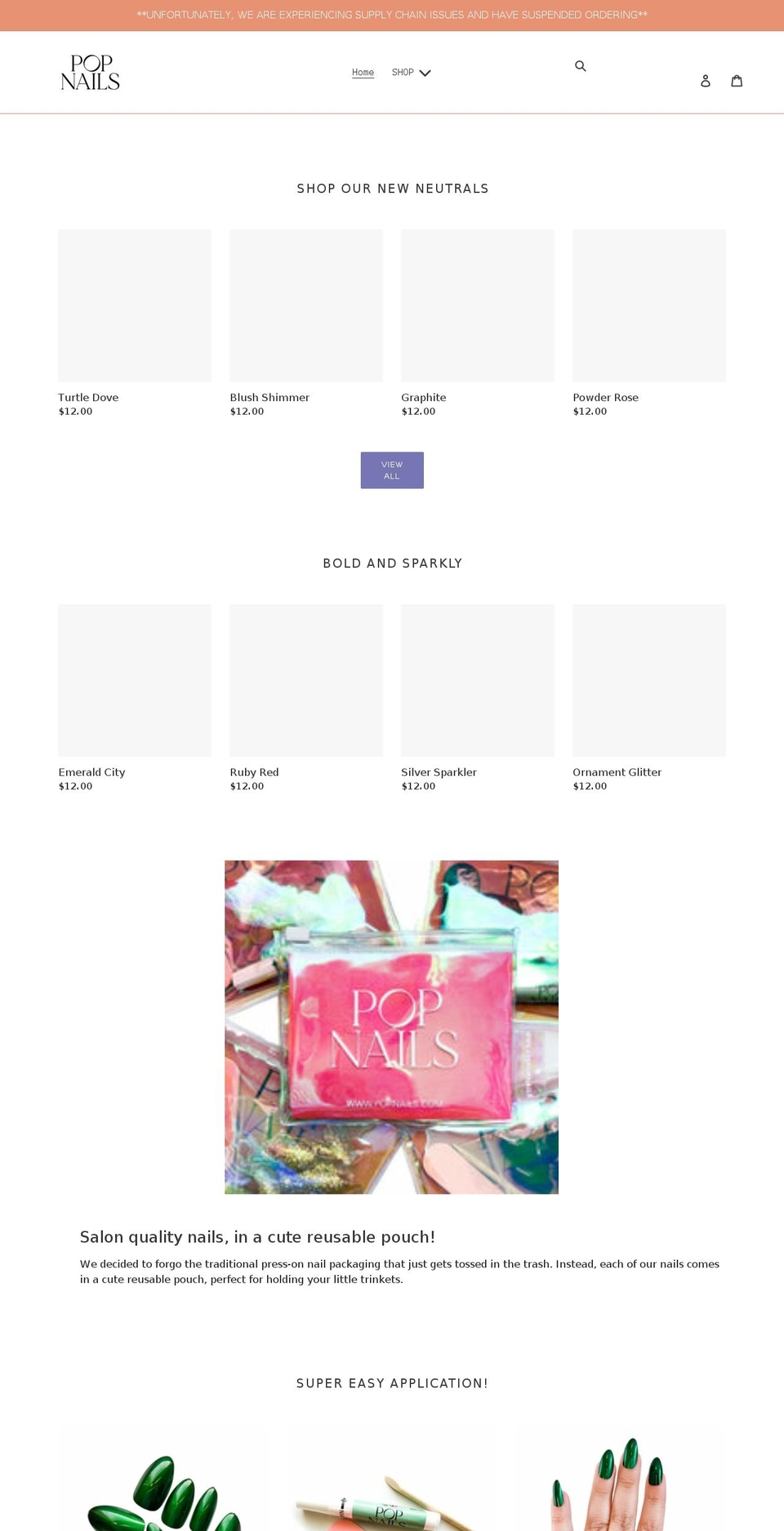 popnails.com shopify website screenshot