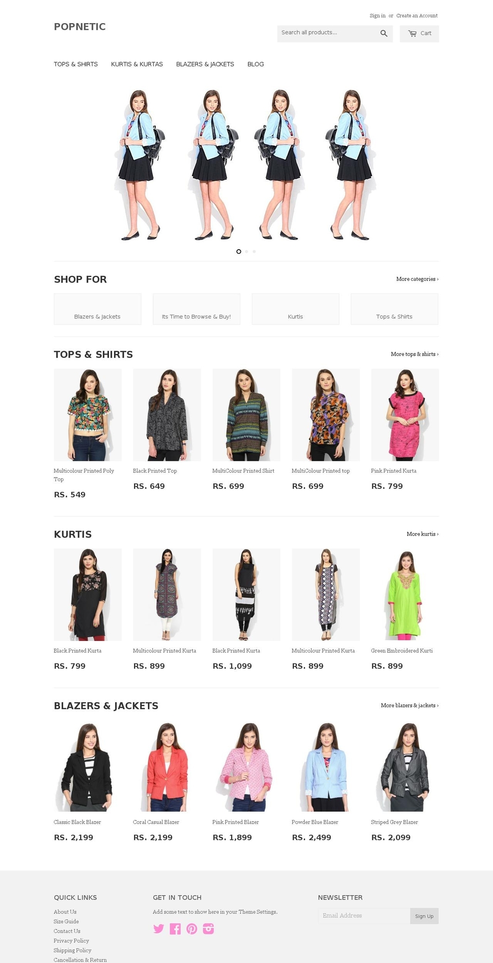 popneticshop.com shopify website screenshot