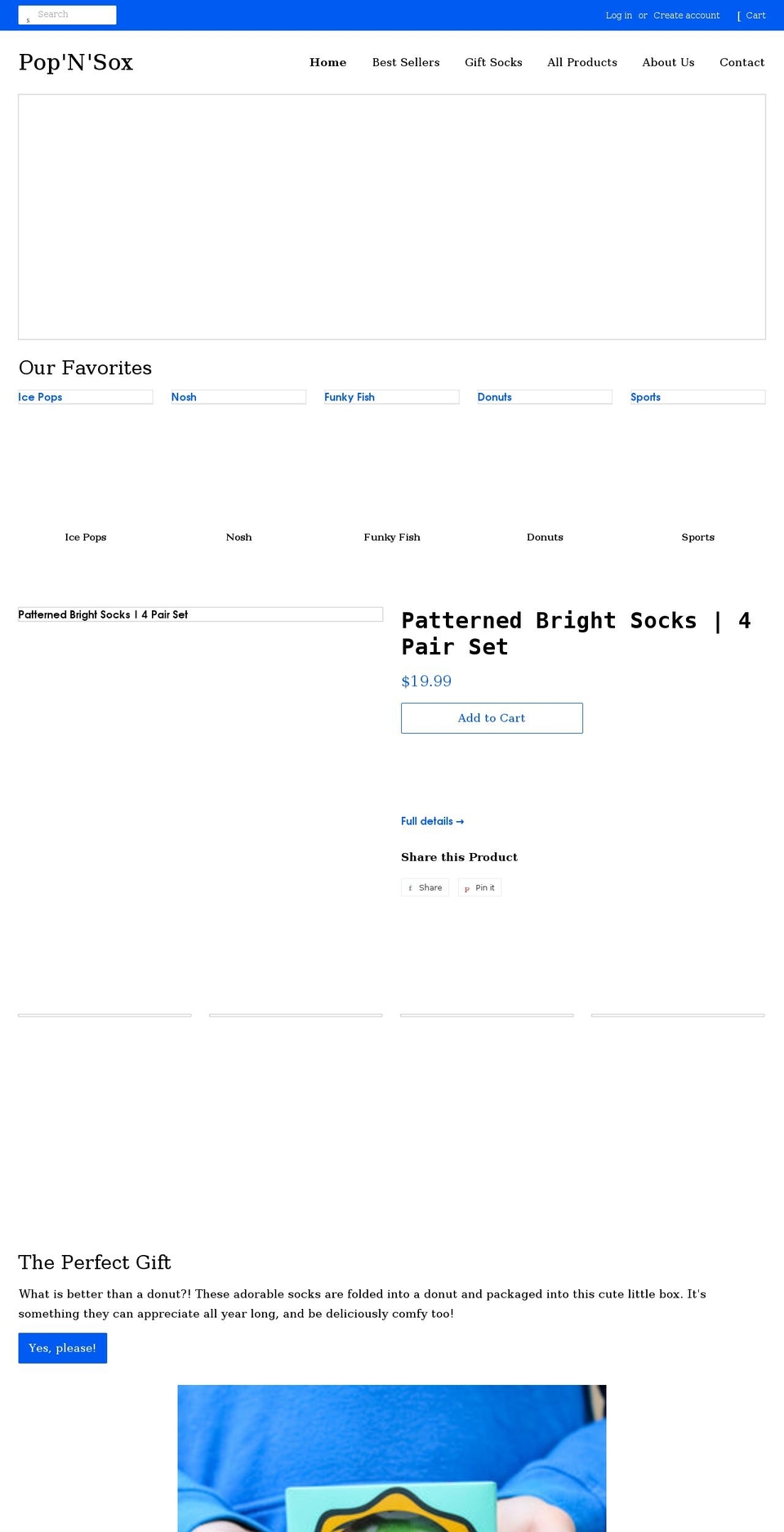 popnsox.com shopify website screenshot