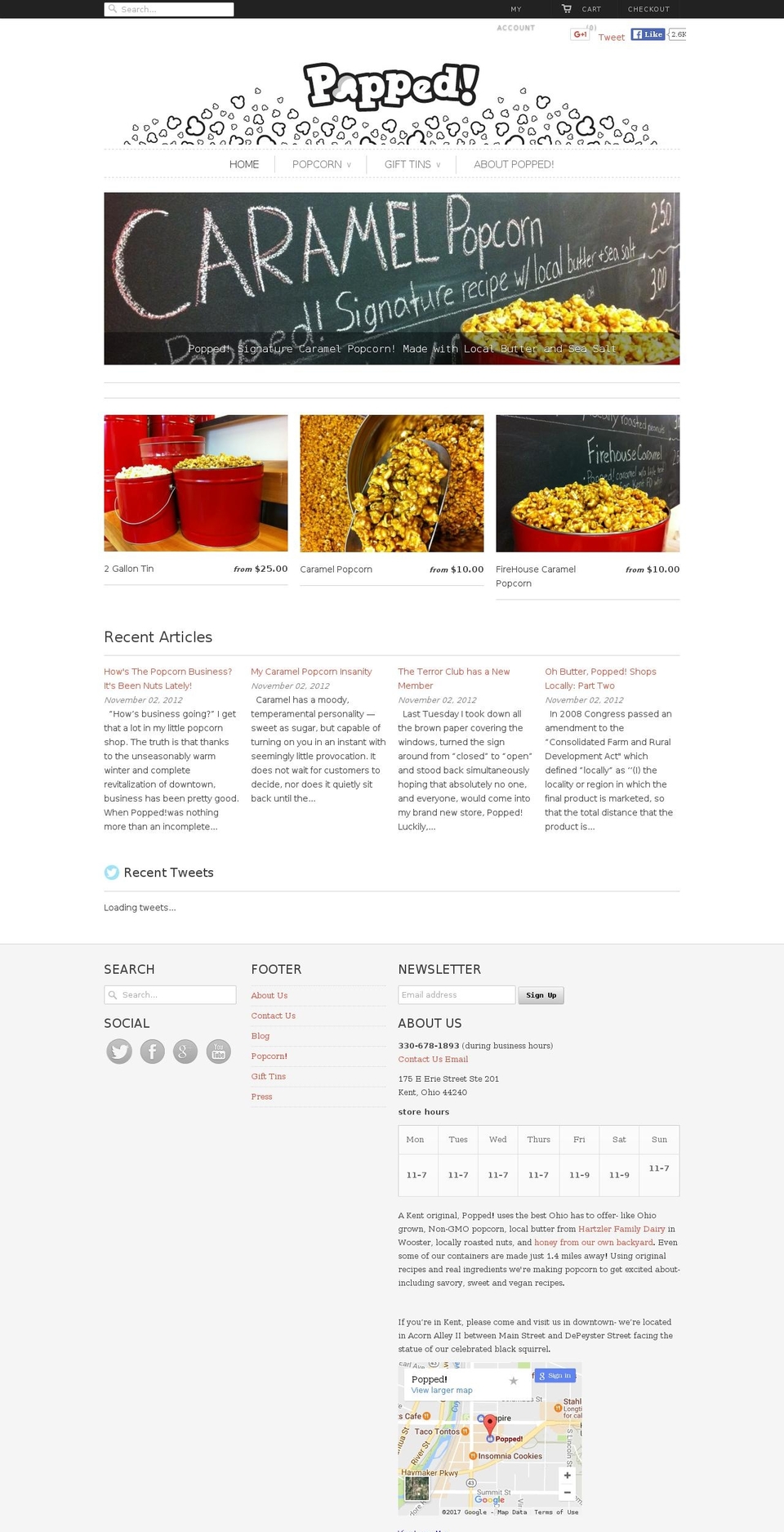 poppedshop.com shopify website screenshot